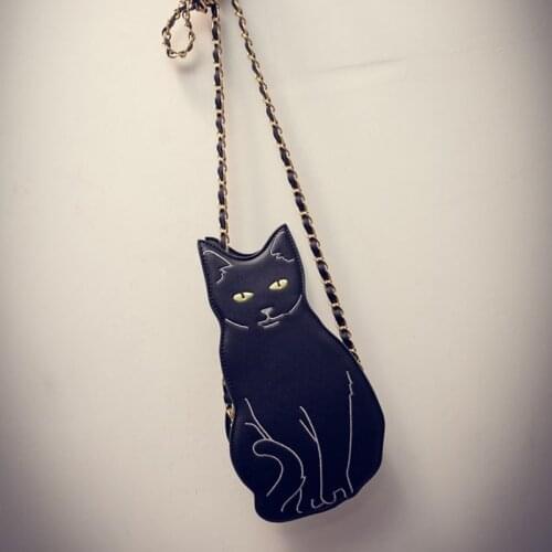 Halloween Crossbag Black Cat Bag PU Leather Bag Women Retro Blackcat Shoulder Bag Fashion Handbag Crossbody Bag Ladies Bag 50