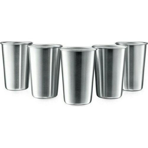 1pc 500ML Stainless Steel Cups 16oz Metal Cups Wine Coffee Tea Milk Mugs Portable Travel Home Office Cup Kitchen Bar Supplies
