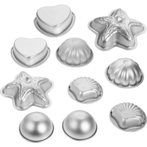 5 Pairs Aluminum Alloy Bath Bomb Mold Homemade Set Salt Ball Mould DIY Bathing Chocolate Cake Pudding Making Tools