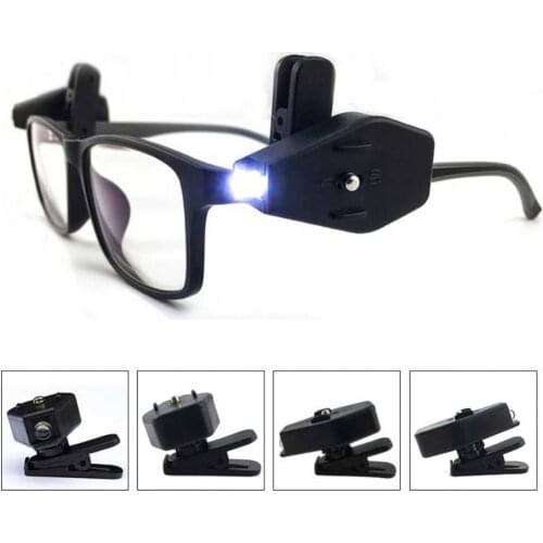 80%HOT Portable Mini LED Light Glasses Clip-onS1 Lamp Reading Illumination Outdoor Tool