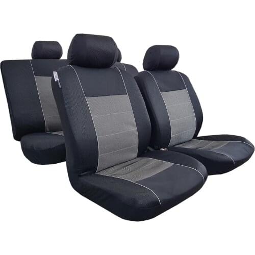 Itailormaker Seat Covers 9PCS Full Set, Car Truck SUV Auto Styling Protector, Black Jacquard Fit Most, Airbag Safe Universal