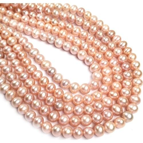 Natural Freshwater Pearl Beading Round shape Isolation Punch Loose Beads For jewelry making DIY Necklace Bracelet Accessories