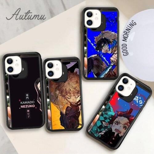 Demon Slayer Phone Case for iPhone 11 12 Pro Max mini X XR XS SE 2020 5 6S 7 8 Plus Samsung Galaxy S8 S9 S10 Cover shell