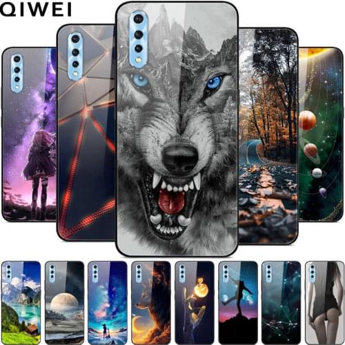 For Vivo V17 Neo Case Tempered Glass Cute Hard Back Cover Phone Cases For Vivo V17 Pro V 17 V17pro Silicon Bumper Coque R17Neo