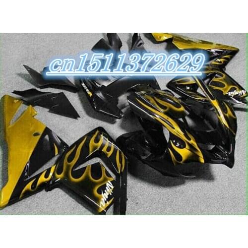 Toiletry kits Fairings kit FOR NINJA ZX10R 04-05 2004 2005 great yellow black ZX10R 04 05 ZX-10R 10 R 04-05 ABS fairing set