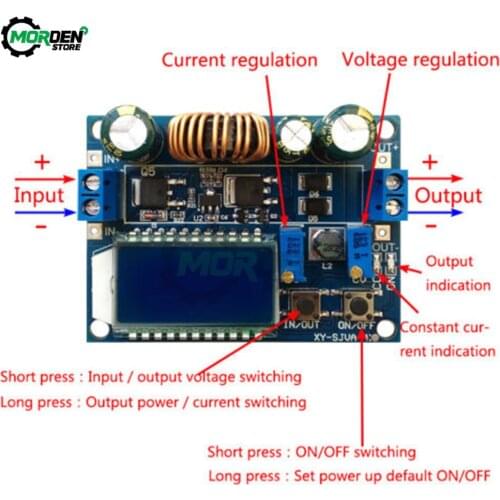 35W DC 5.5-30V to 0.5-30V Digital LCD Display Automatic Step up down Buck Boost Converter Power Supply Module Dropship