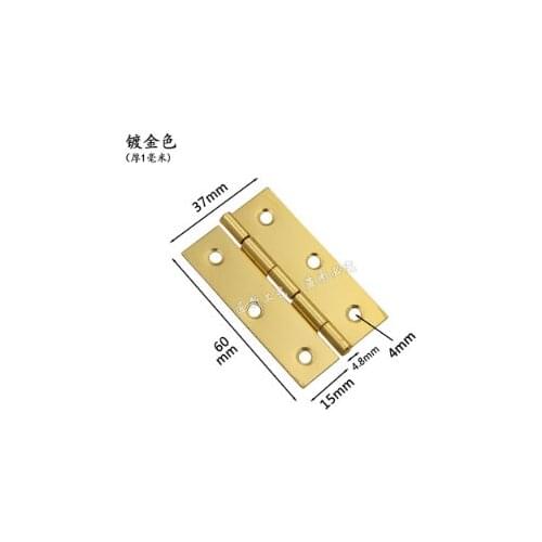 Hardware supplies 1.2 inch right angle flat 180 degree small hinge stainless steel 0.5mm thick gift box hinges packing box