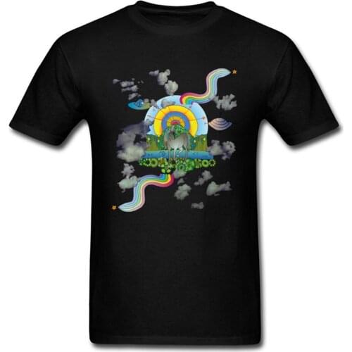 Unicorn Alien Rainbows T Shirt Whimsical Guys T-shirt Men Clothing Creative Designer Tops Tees Dreamer Black Tshirt Hip Hop