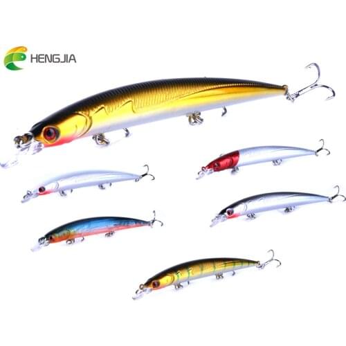 HENGJIA 1PC minnow fishing lures floating hard baits artificial wobblers crankbaits swimbaits pesca fishing tackles