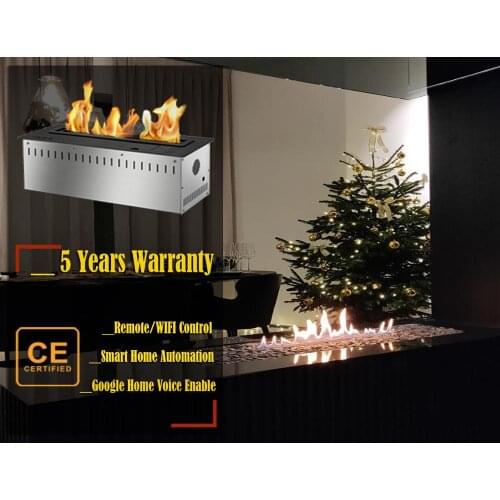 Inno-Fire 18 inch Long Remote control intelligent black or silver wifi bioetanol fireplace