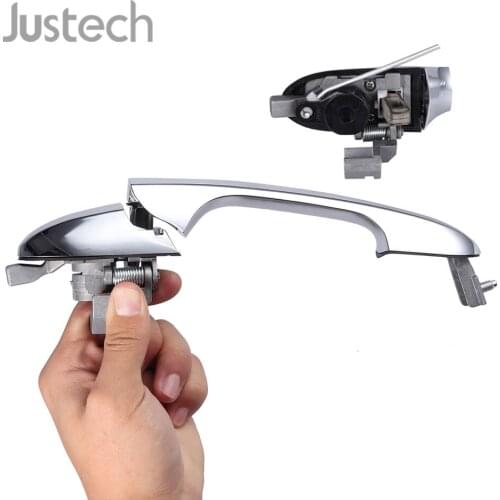 Justech 2PCS New & Boxed Car Door Handle With Right and Left Door Handle Mirrored Chrome Finish for Fiat