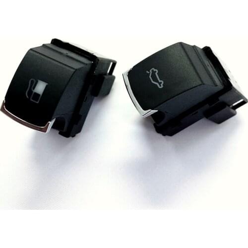 RWSYPL For Passat B5 Golf 4 Bora MK4 Chrome Fuel Tank Door + Trunk Release Combination Switch Button 1J0 959 831 A 1J0959833A