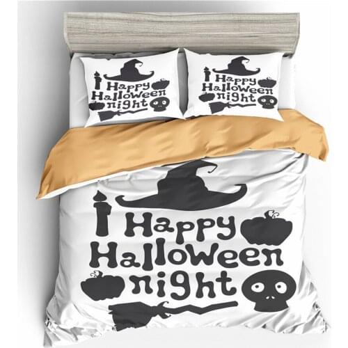 A Bedding Set 3D Printed Duvet Cover Bed Set Halloween Home Textiles for Adults Bedclothes with Pillowcase #WSJ20