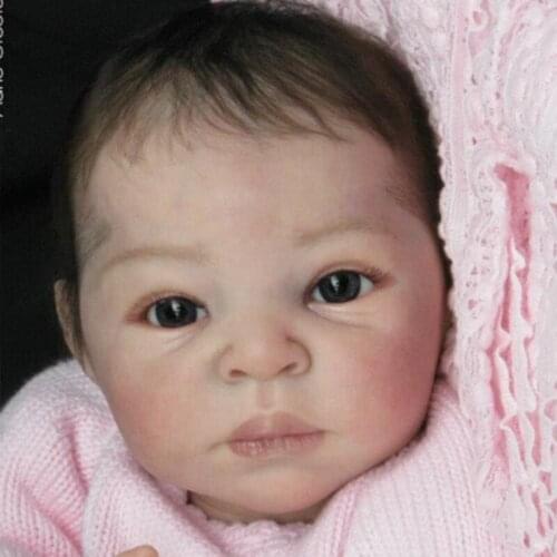 Reborn Doll Kits DIY 22inch Unpainted bebe reborn doll Model Rebirth Infant doll Mould Saskia doll kit