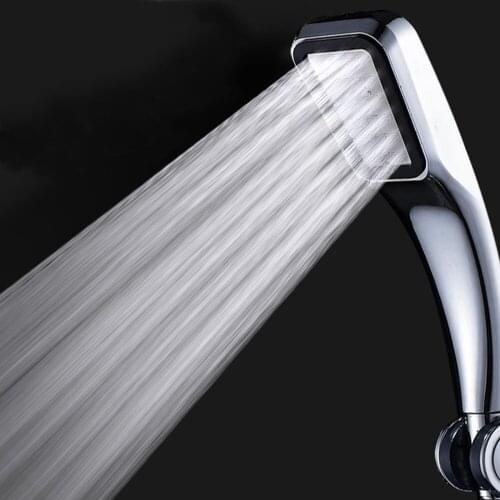 Square Hand Held Bathroom Shower Head 300 Holes High Pressure Water Saving Shower Filter Spray Nozzle Accessory Single Head