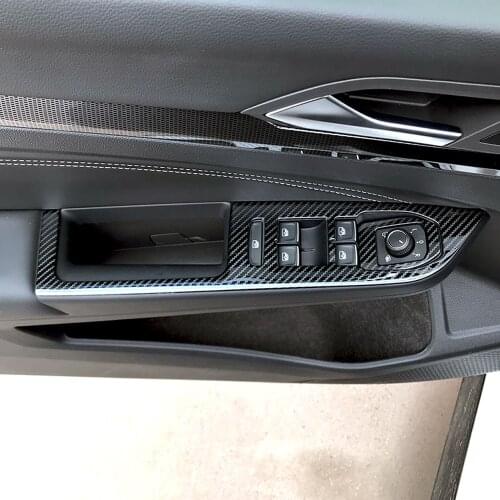 LHD! Car Accessories for VW Volkswagen Golf 8 MK8 2020 2021 Stainless Steel Interior Door Window Switch Lift Cover Trim 4pcs