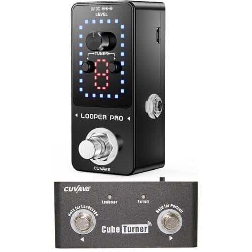 New CUVAVE LOOPER PRO Advanced Guitar Loop Pedal Guitar Parts Effects Pedal 9 Loops Unlimited Overdubs Built-in Tuner Function