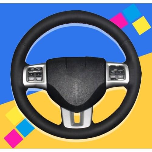 Auto Braid On The Steering Wheel Cover for Dodge Grand Caravan Journey Avenger Durango Hand Stitched DIY Car Braiding Covers