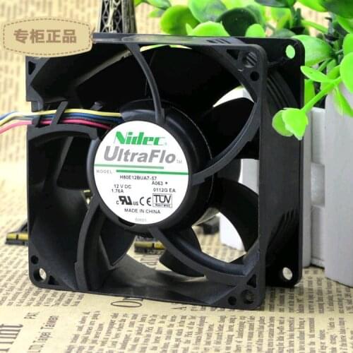 Original For NIDEC 8038 DC 12V 1.76A H80E12BUA7-57 server fan