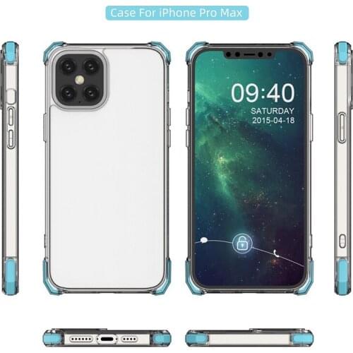 Shockproof Case for Iphone 12 Pro Max Mini Transparent Cover With Air Cushion Function Clear Back Shell