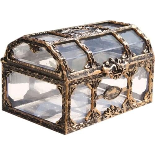 Retro Transparent Pirate Box Lightweight Plastic Treasure Box Jewelry Box Store Suitable For Necklaces Rings Earrings everyone