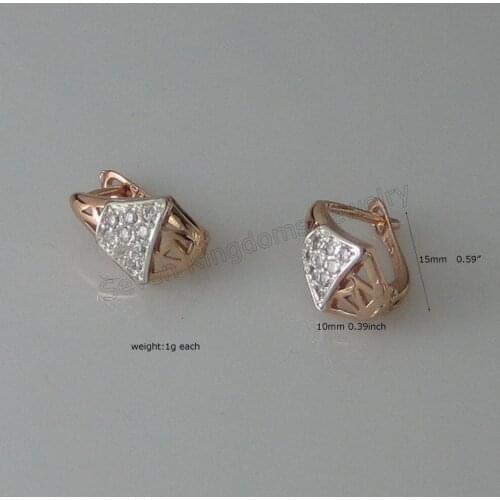 EARRING CLIP ON HOOP DIMENSION 0.39" * 0.59" ROSE GOLD RUSSIA GOLD GP CC COLOR FILL BRASS