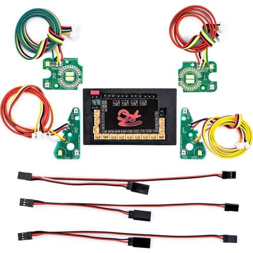 TRX4 RC Car Front Rear LED Lights Lamp Group Turn signal/brake light/fog light for 1/10 RC Crawler Traxxas TRX-4 Defender