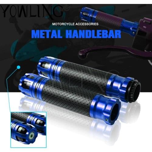 CNC Universal Motorcycle Handlebar 22mm Hand Grips End Cap for honda cr 250 f4i vfr800 cbr1100xx suzuki bandit 600 gsr 750 GSX