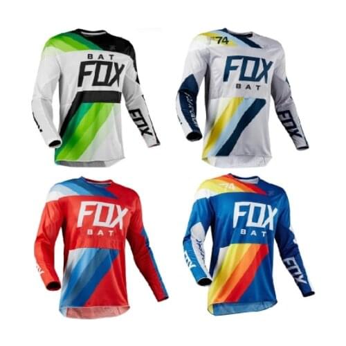 BAT FOX Moto Bicycle Jersey Long Sleeve Cycling Enduro Mtb Shirt Downhill T-shirt Camiseta Motocross Mx Mountain Bike Clothing