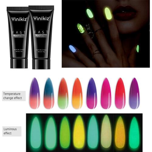 Yinikiz 15ml Jelly Poly Extension Nail Gel UV Fast Builder Gel Nail Art Manicure UV Builder Gel Polish Nail Tools