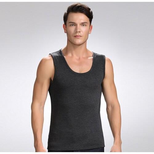 Plus Size Elasticity Man Soft Black Underwear Men Long Shirt Thermal Leggings Underwear