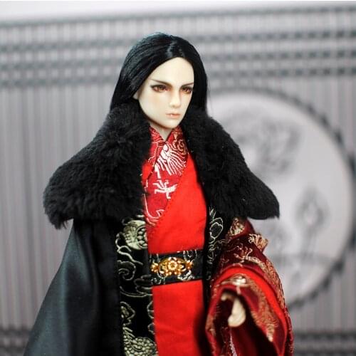 1/6 Scale BJD Chinese Ancient Costume Hanfu Samurai Suit Long Hair Samurai Wig for 30cm Male Body Limited Edition Collection