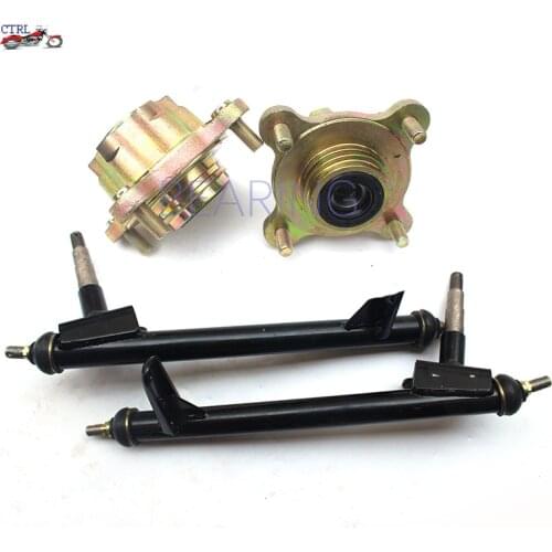 1 set 420mm Steering Knuckle Strut Spindle With Wheel Disc Hub Fit For kandi 150cc 200cc 250 Go Kart Buggy Karting Bike Parts