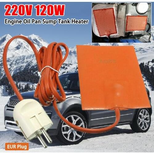 1pc 220V 120W EU Plug Car Engine Oil Pan Sump Tank Heater Mat Reduce Wear Pad