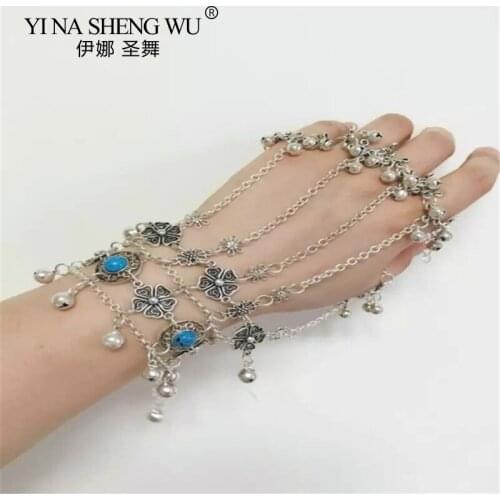 Bohemian Summer Beach Hand Coin Bell Pendant Bracelet Charm Belly Dance Accessories Bracelet Jewelry 1PC Bracelet Party Gift