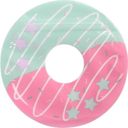 10pcs Star Doughnut Candy Gift Bags Transparent Plastic Dragee Baptism Box Baby Shower Wedding Party Ziplock Gift Bags Packaging