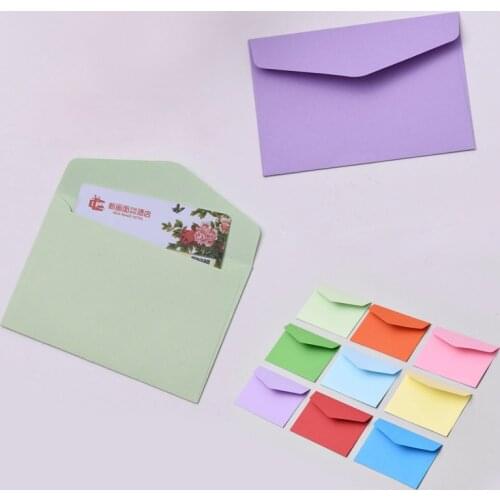 10Pcs/Lot Candy Color Mini Envelopes DIY Multifunction Craft Paper Envelope For Letter Paper Postcards School Material
