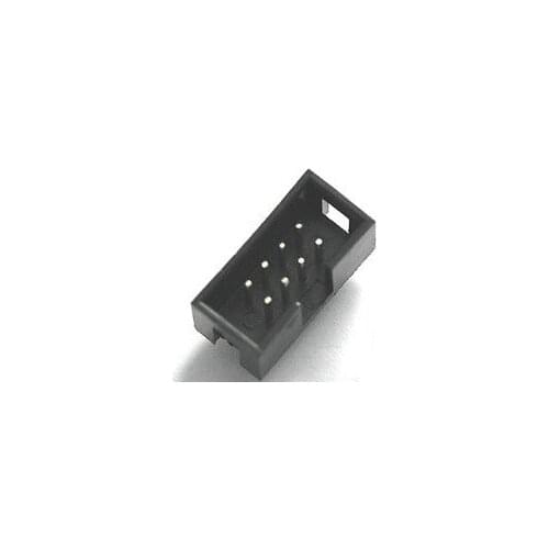 10 Pcs Shrouded Box header IDC Socket 2.54mm 2x4 Pin 8 P straight Male square pin 0.64mm 2 rows 2.54 Through hole DIP
