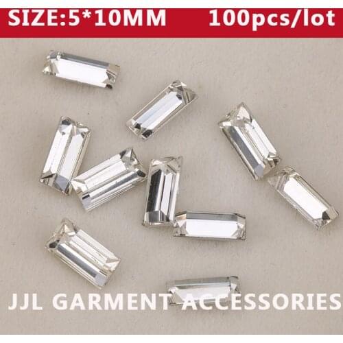 100pcs/lot 5*10mm rectangle Octagon Fancy stone Pointed back glass crystal color stone For Choice Jewelry Making,Watches stone