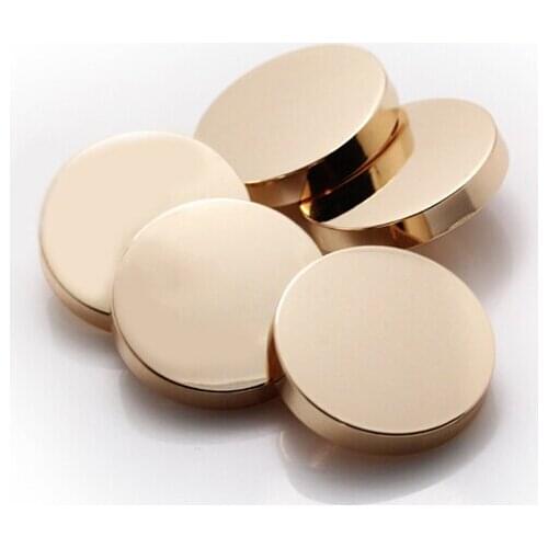 2016 Time-limited Rushed Round Wooden Buttons 20pcs/lot Metal Button Gold Mirror Suit Jacket Coat Pure Buckle Wholesale Buttons