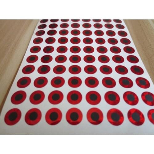2D Flat Stick-On Fishing Lure Eyes 6mm 7mm 8mm 9mm 10mm Red Eyes Jigs Dolls Crafts Lure making