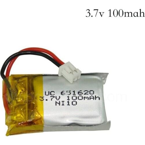 3.7v 100mah/120mah 20c 651620 For Cheerson CX10 CX-10 CX-10A RC Helicopter/RC quadcopter 3.7 V 100 mah Li-po battery 1.25mm Plug