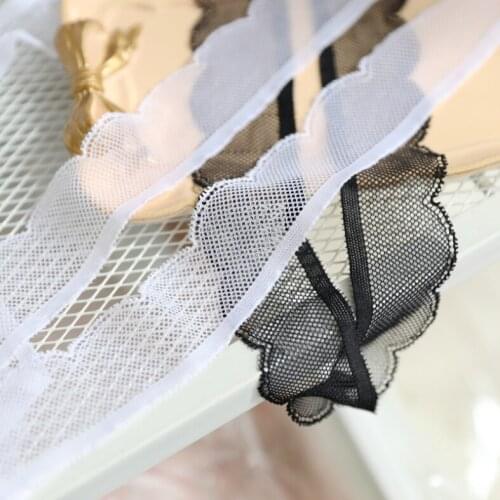 5 Meters/lot Width 3.6cm Pure White Black Lace Fabric DIY Crafts Sewing Suppies For Garment Underwear Lingerie Elastic Lace Trim