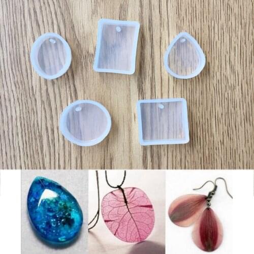 5pieces/set pendant silicone Mold Resin Silicone Mould handmade DIY Jewelry Making epoxy resin molds