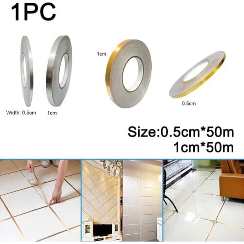 50M Waterproof Mildew Seam Sealing Tape Decorative Stickers Gap Bedroom Room Decoration Floor Wall Stickers Self-adhesive Tape