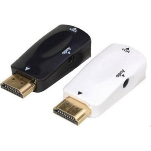 HDMI-compatible to VGA Adapter Audio Cables Converter Male to Female HD 1080P For PC Laptop TV Box Projector Cable