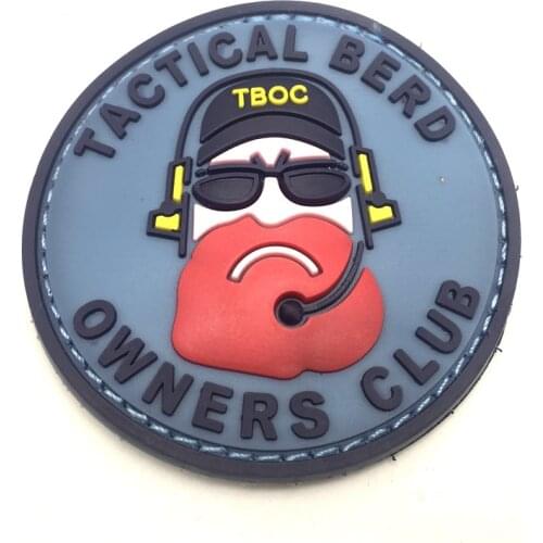 Army Green Tactical Beard Owners Club Armband \"BREAD MAN\"Mark Armbands PVC Rubber Environmental Patch For Traveler Team Logo