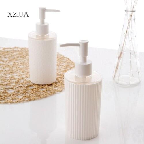 XZJJA Modern Style Soap Dispenser Bottle Bathroom Shampoo Shower Gel Dispenser Pump Hand Sanitizer Bottle Bathroom Accessories