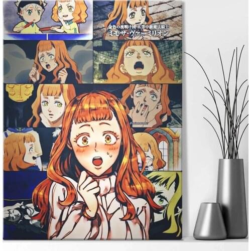 Home Decor Canvas Black Clover Mimosa Vermillion Pictures Wall Art Paintings Prints Modern Modular Poster Living Room No Frame