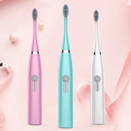 Electric Toothbrush Adult Timer Brush No Rechargeable Tooth Brushes Replacement Heads Set Battery Operated Oral Hygien Teeth